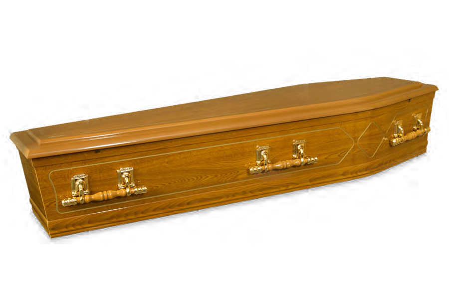 <h2>Dome Goldline</h2> <span>SOLID TIMBER COFFIN</span>