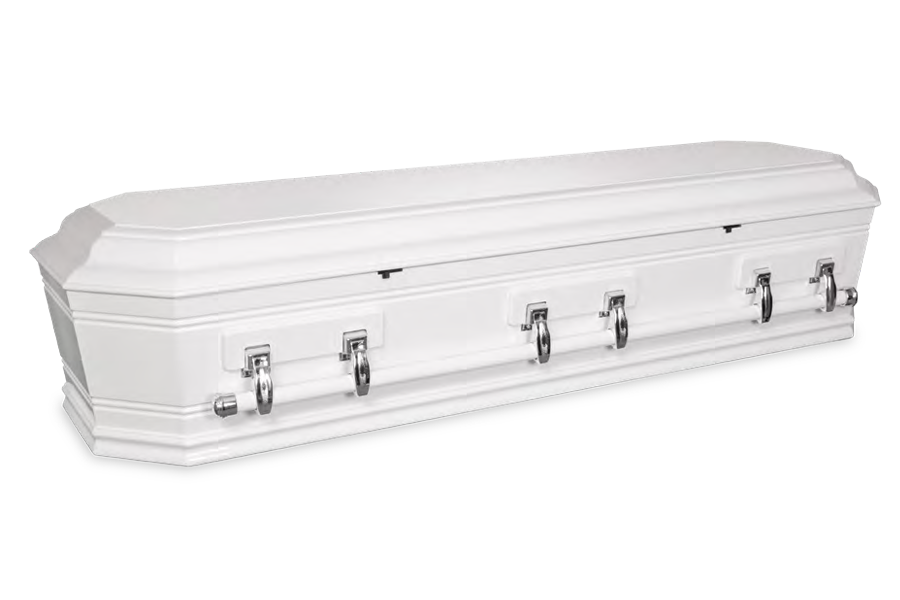 <h2>Grecian Urn White</h2><span>SOLID TIMBER COFFIN</span>